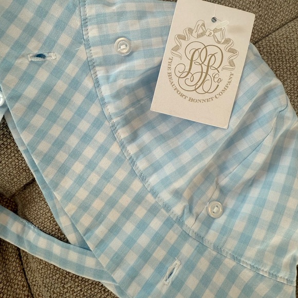 The Beaufort Bonnet Company Beaufort Bucket Sun Hat Gingham NWT Large 18M-3T - Picture 2 of 6